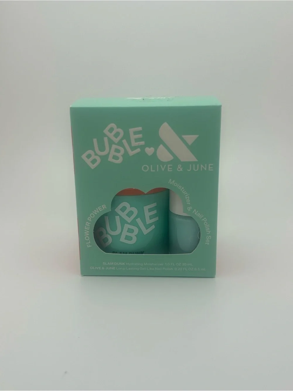 Bubble Nail Polish and Moisturizer Slam Dunk Set - Mint